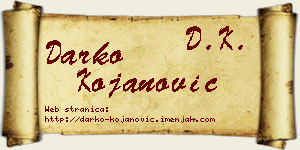 Darko Kojanović vizit kartica